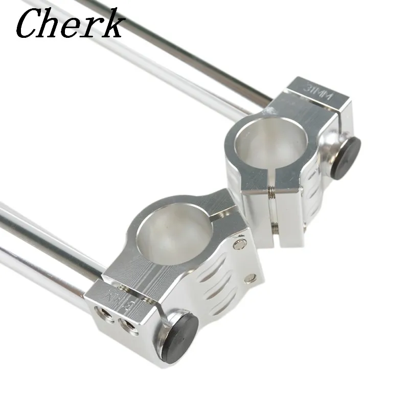 Руль для гонок хромированный регулируемый ЧПУ 31/32/33/35/36/37/39/41/45/48/51 мм|clip on