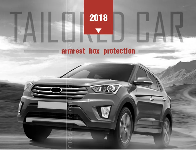Hivotd для hyundai creta ix25- аксессуары для автомобиля подлокотник коробка крышка центральная консоль защитный чехол из искусственной кожи автомобильный-Стайлинг