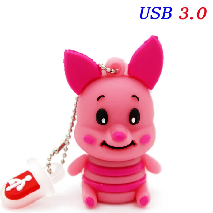 JASTER USB 3,0, ручка-накопитель с изображением Винни-медведя, тигра, Ослика, usb флеш-накопитель, флешка с изображением животных, 4 ГБ, 16 ГБ, 32 ГБ, 64 ГБ, милая мультяшная карта памяти - Цвет: 01