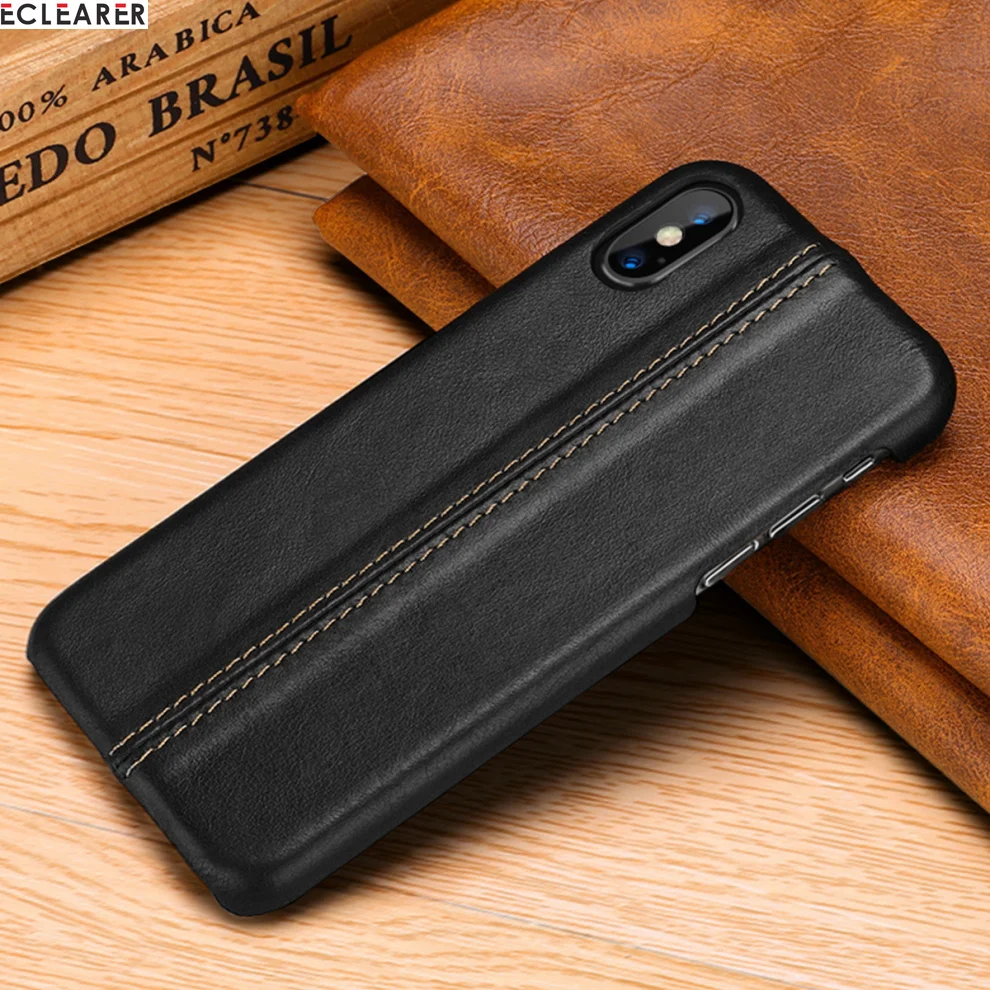 Чехол для iPhone X, чехол из натуральной кожи для iPhone 7, 8 Plus, чехол, роскошный кожаный чехол для телефона, для iPhone 6, 6s Plus