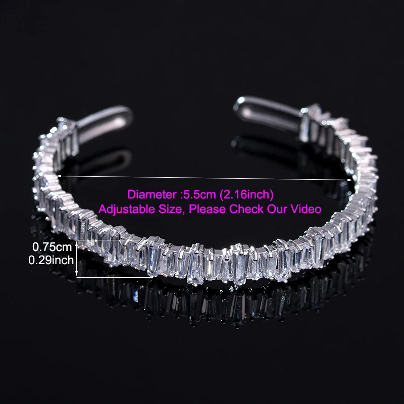 Роскошный нестандартный квадратный высококачественный циркониевый Браслет