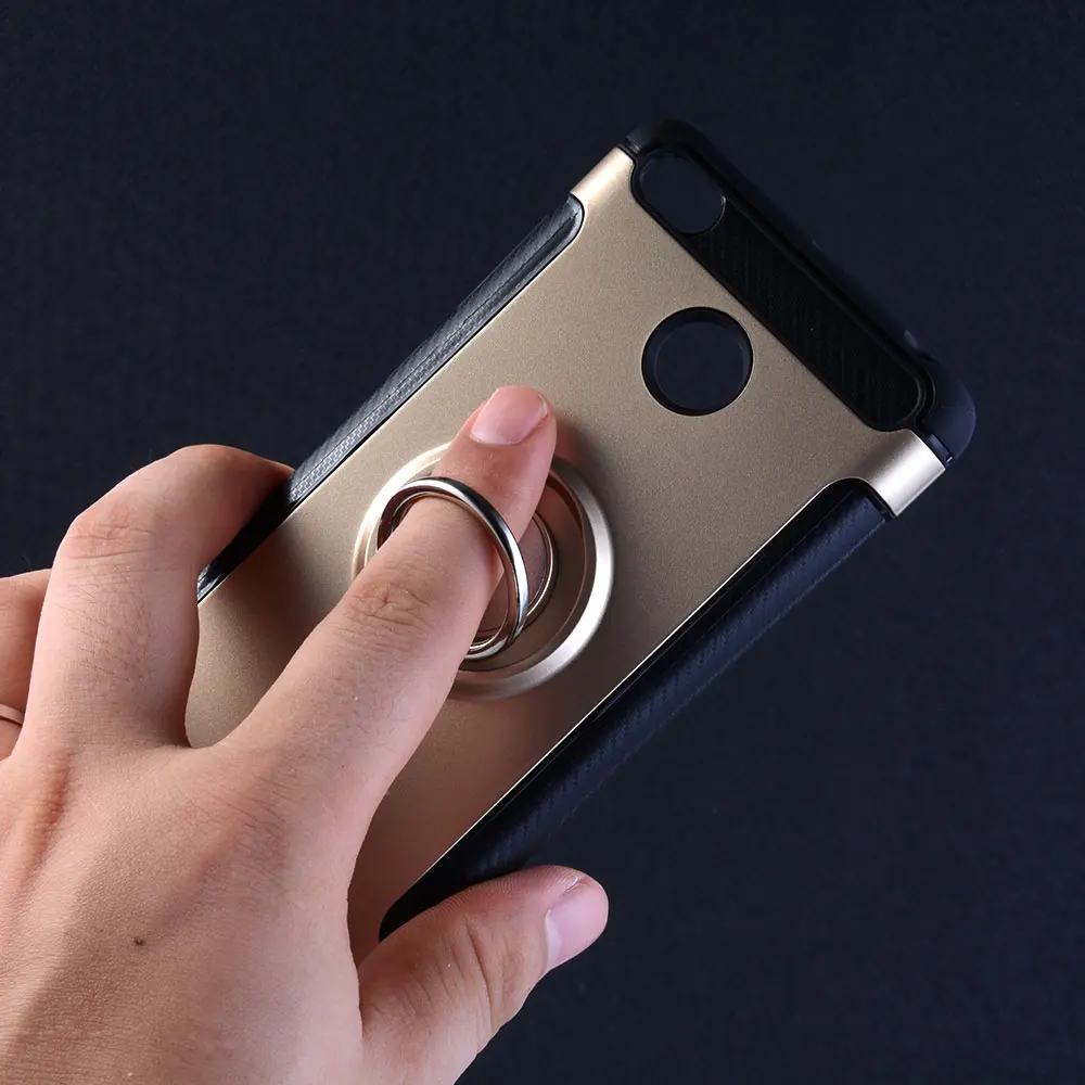 Олаф палец кольцо Kickstand Case для Xiaomi Redmi 3 Pro s Пластиковый ПК + ТПУ ARMOR 5.0 дюймов