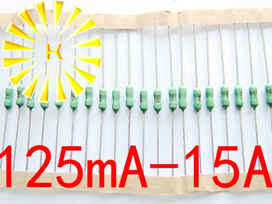 

125mA-15A 125/250V 2.4*7mm Axial Lead Green Fuse 2.4 x 7 0.375A 0.75A 1A 2A 3A 4A 5A 10A Fast Blow PICO Resistance Fuse x 500PCS