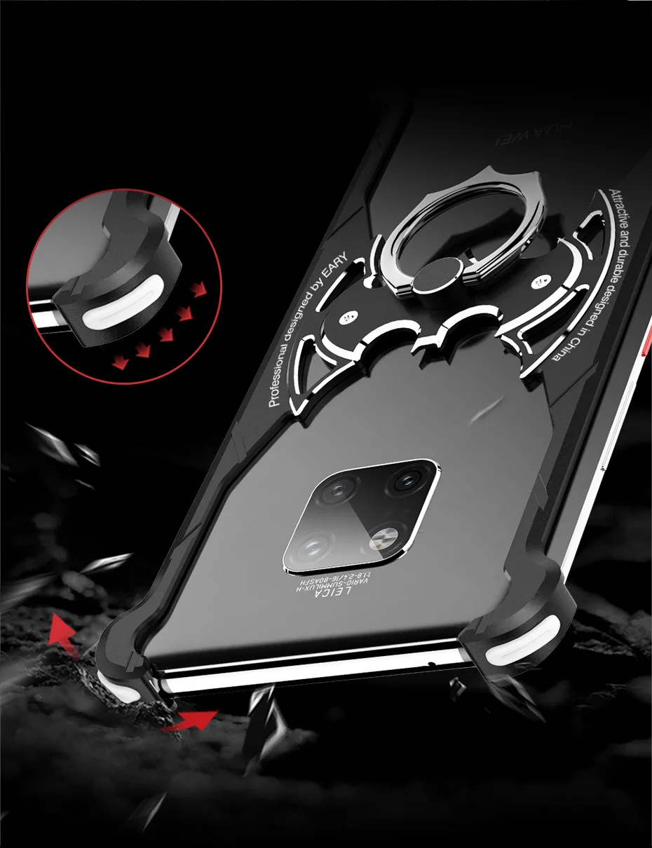 OATSBASF huaweip30 pro Чехол для hua wei mate 30 pro Чехол роскошное металлическое кольцо Марвел 360 под ключ бампер задняя крышка