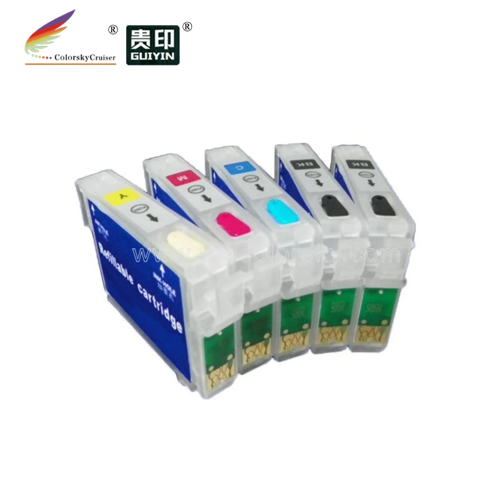 (RCE1251N) Заправляемый чернильный картридж для Epson T1251 T1254 T125 T 125 анализатор 520 bk/c/m/y с