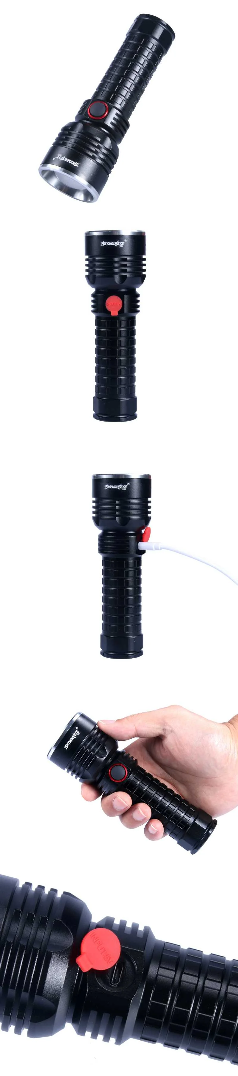 SKYWOLFEYE R09 T6 фонари 500LM фонарик 18650/26650 Батарея рабочий свет USB лампы для кемпинга охотничья лампа аварийного освещения