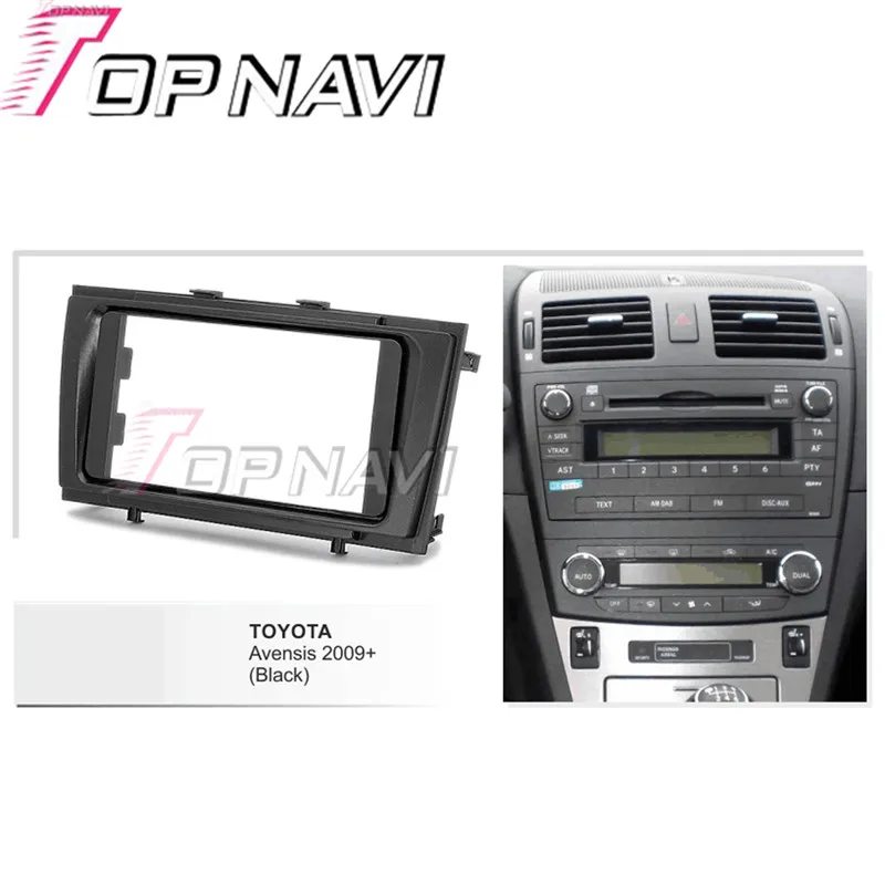 Wanuary 2DIN автомобильный радиоприемник фасция для Toyota Avensis 2009 2011 AutoStereo Interface Dash CD Trim