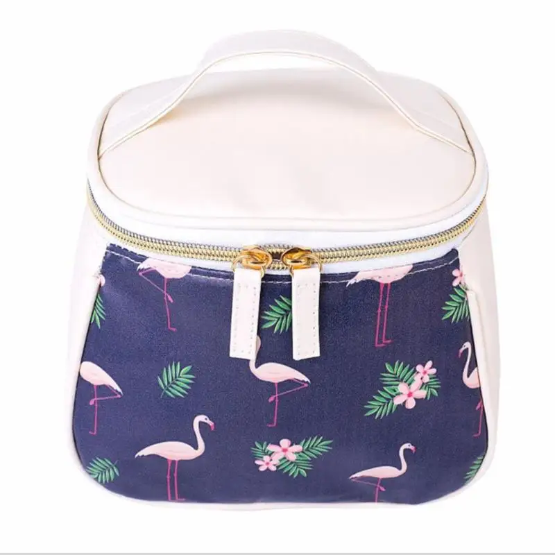 Flamingo Women Makeup Bag Cosmetic Beauty Toiletry Case Travel Pouch Organizer Bath Wash Handbag Storage Kit | Дом и сад