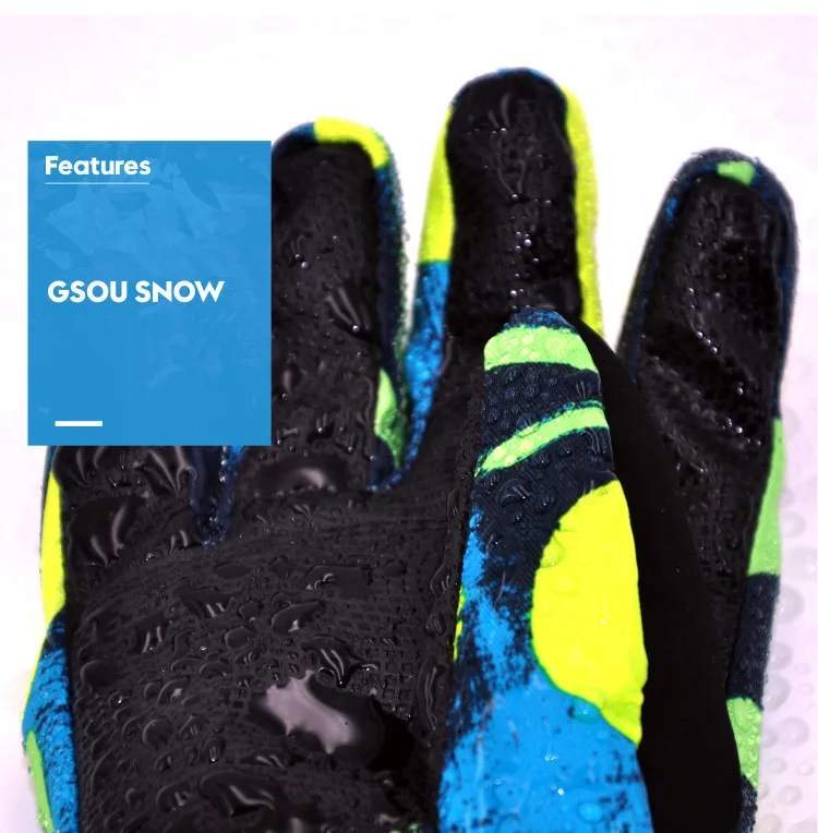 GSOU SNOW горные лыжи перчатки,сноуборд перчатки перчатки горнолыжные дети горные лыжи перчатки мальчик перчатки для детей перчатки теплые, перчатки детские ветрозащитный Водонепроницаемый детские варежки