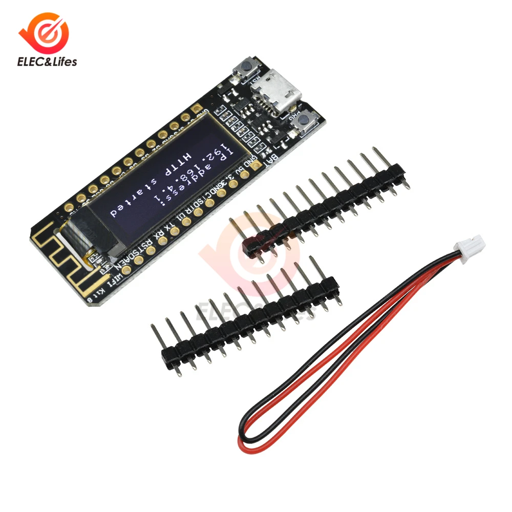 Плата макетная NodeMcu с OLED дисплеем 0 91 дюйма ESP8266 плата Wi Fi CP2104 32 Мб Flash ESP 8266 модуль