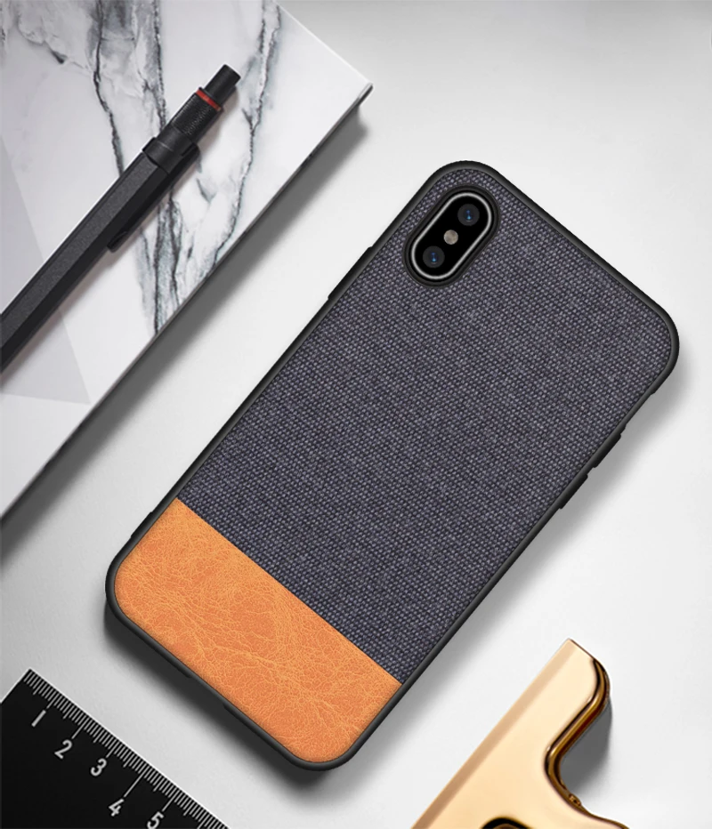 Для Iphone XR чехол, мягкий силиконовый край, роскошный тканевый чехол для Iphone XS Max, текстильный Хлопковый чехол для Iphone x 7 8 Plus 6 6s