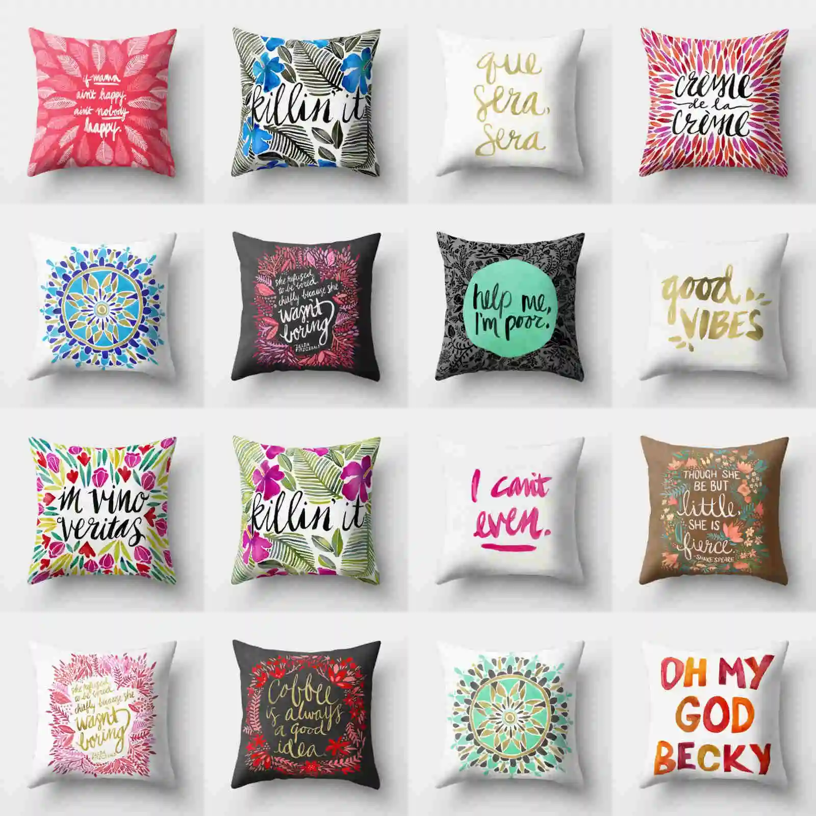 

Throw Sofa 18'' Case Pillow Decor Cushion Cover Home Polyester Waist