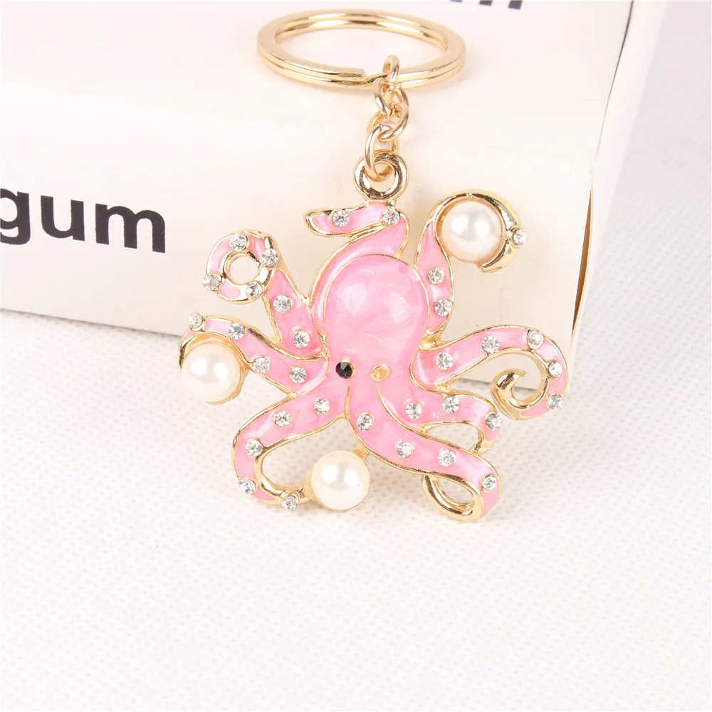 Розовый синий черный фиолетовый зеленый Кристальный многоцветный Осьминог