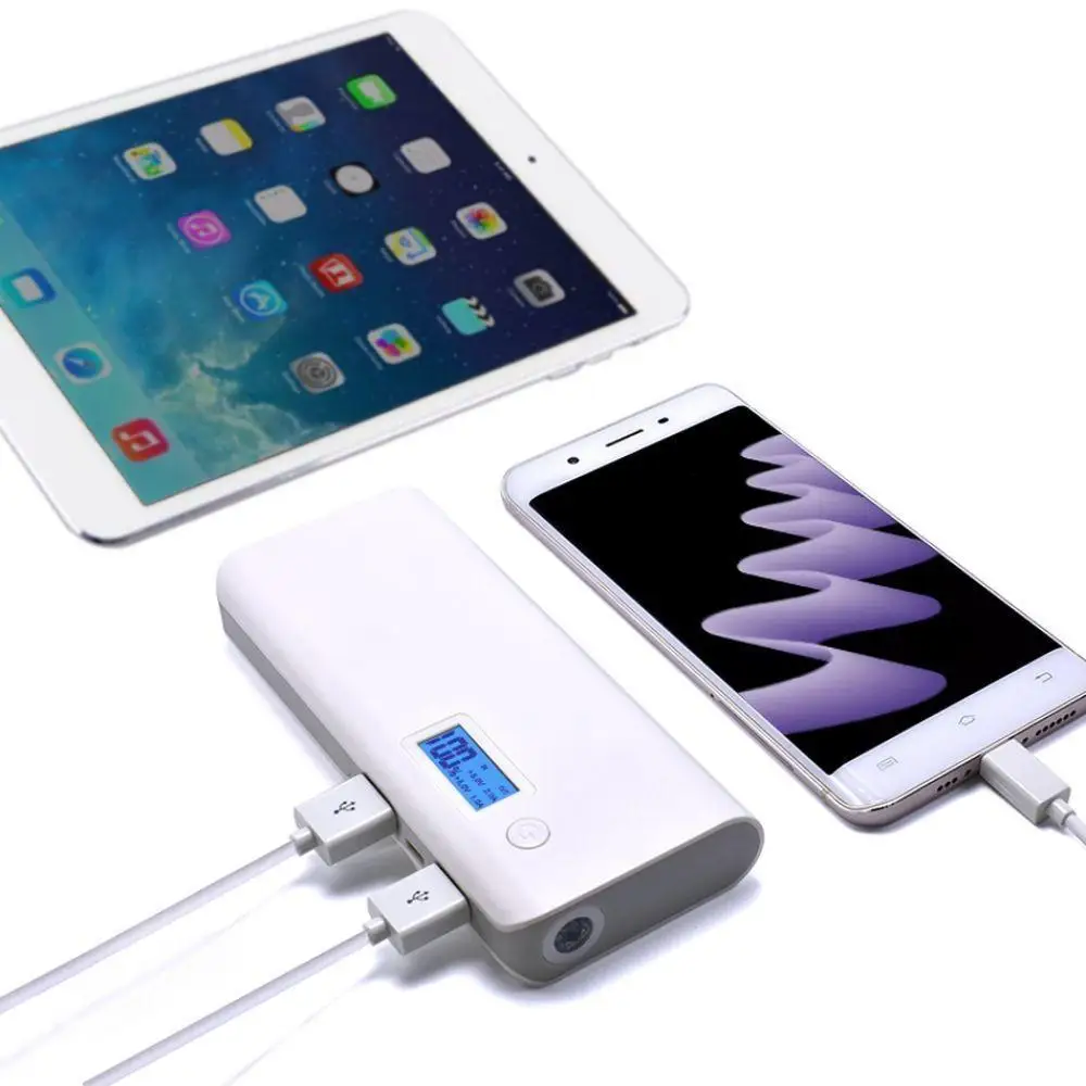 Зарядное устройство внешний аккумулятор тонкий 18650 запасная батарея 10000 мАч