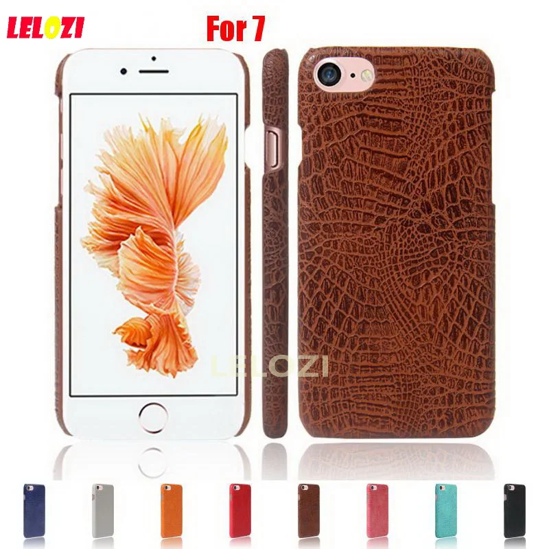 Lelozi Крокодил Змея Pattern Жесткий ПК PU кожа пена телефон защитить ETUI COQUE чехол Cove для