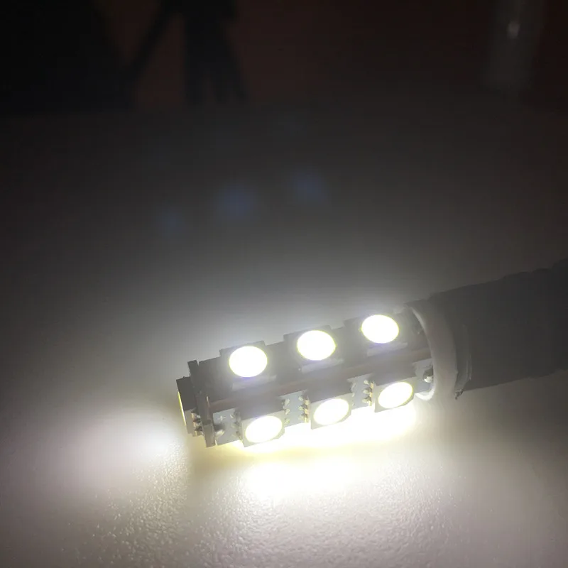 10 шт. Автомобильный светодиодный T10 13 SMD 5050 13Smd 194 168 192 авто боковые Габаритные