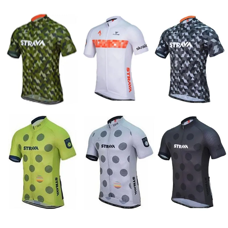 Мужская велосипедная майка Strava Team дышащая рубашка с коротким рукавом одежда для