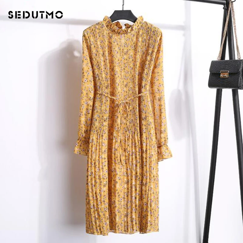 Летнее сексуальное платье SEDUTMO с цветочным принтом женские шифоновые платья