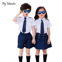 kids summer school uniform class suit tie t shirt skirt shorts 2pcs baby boys girl choral uniforms children clothing set x3