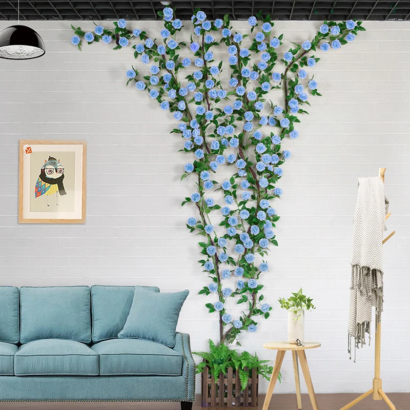 Erxiaobao розовые красные синие искусственные цветы пионы розы шелковые лоза