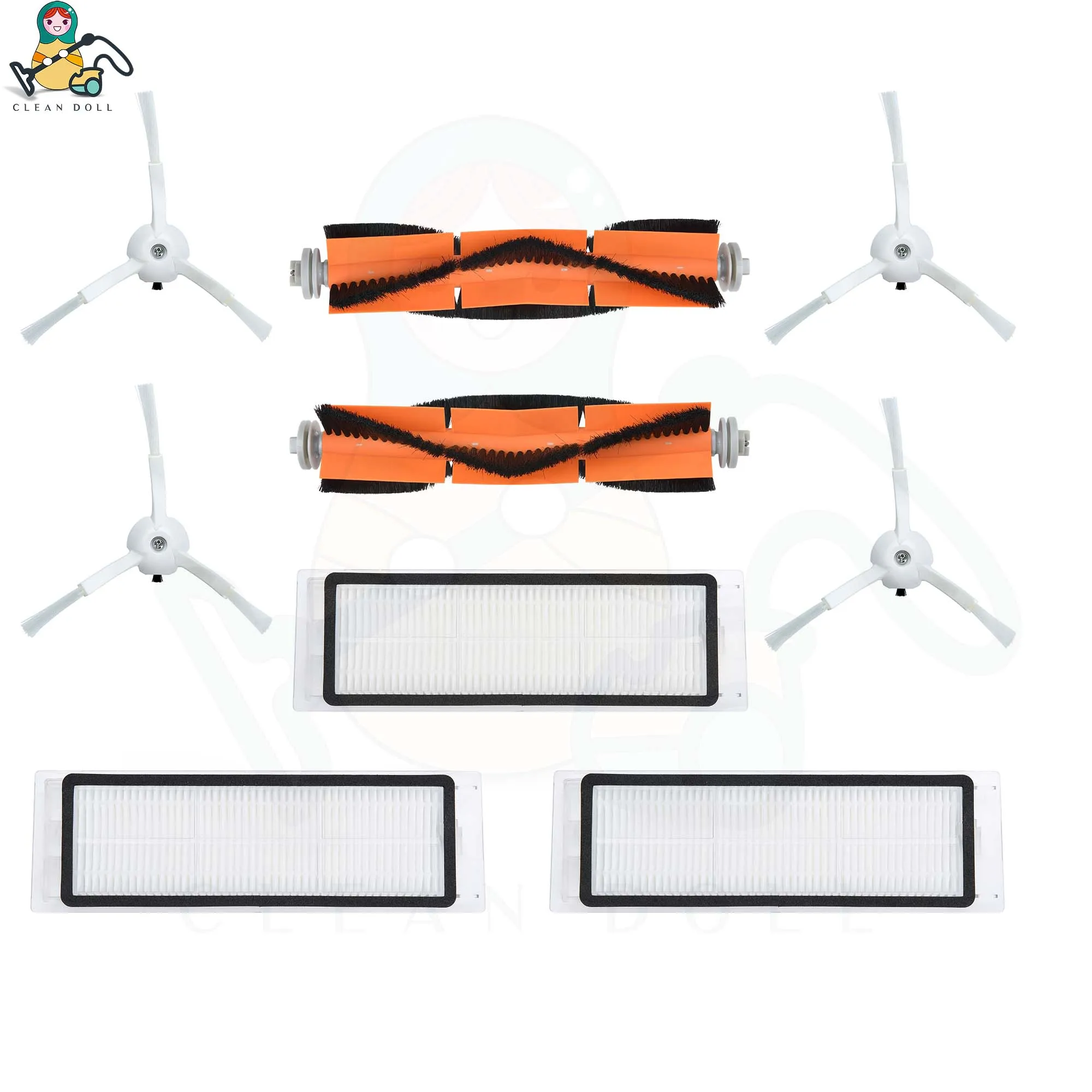 Тряпка для уборки колеса HEPA фильтр щетка для Xiaomi Roborock S50 S6 S60 S65 S55 S5 MAX 1S Xiaowa E25 вакуумные запасные части Аксессуары - Цвет: XM-COMBO-9PK