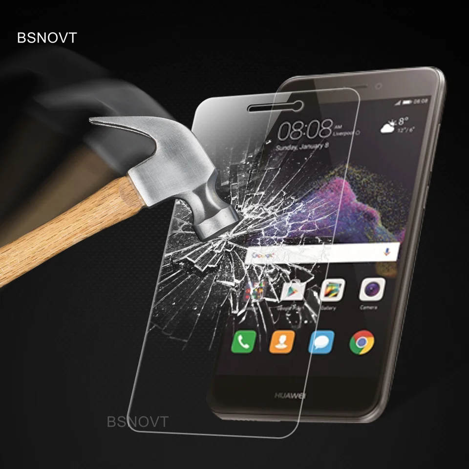 Protector de pantalla de cristal templado para Huawei P8 Lite 2017, vidrio templado para Huawei P8 Lite 2017, 2 uds.-0