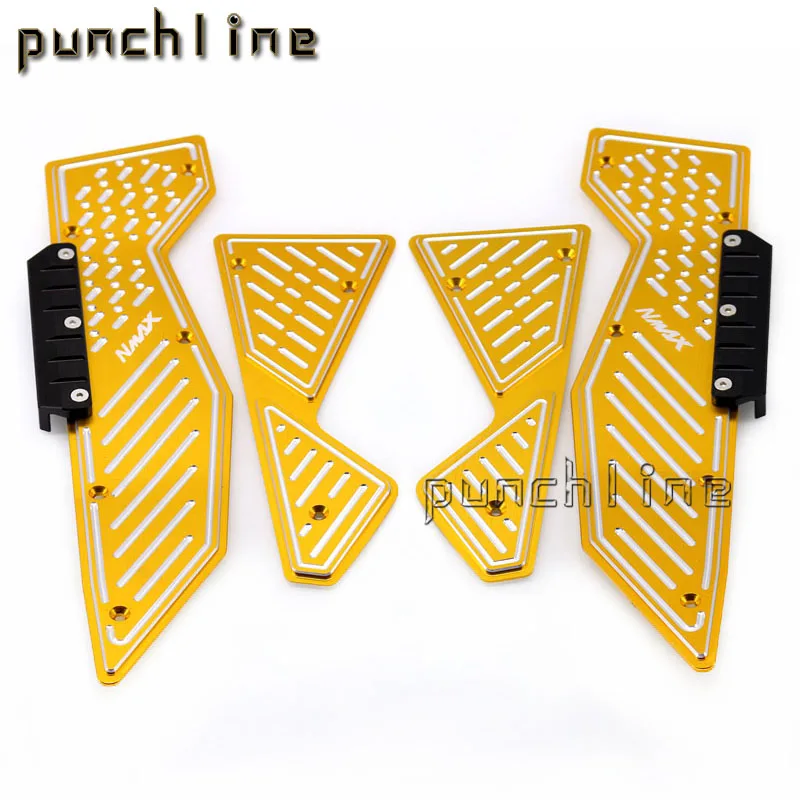 Gold Подходит для YAMAHA NMAX 155 NMAX 125 NMAX155 NMAX125 N-MAX 155 125- педаль для ног Передняя и задняя подножка ступени - Цвет: Gold