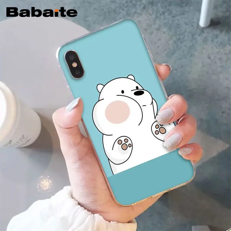 A10 Babaite три милых медведя панда мультфильм DIY Роскошный Высокий протектор на конце чехол для iPhone 5 5Sx 6 7 7plus 8 8Plus X XS MAX XR - Цвет: A10