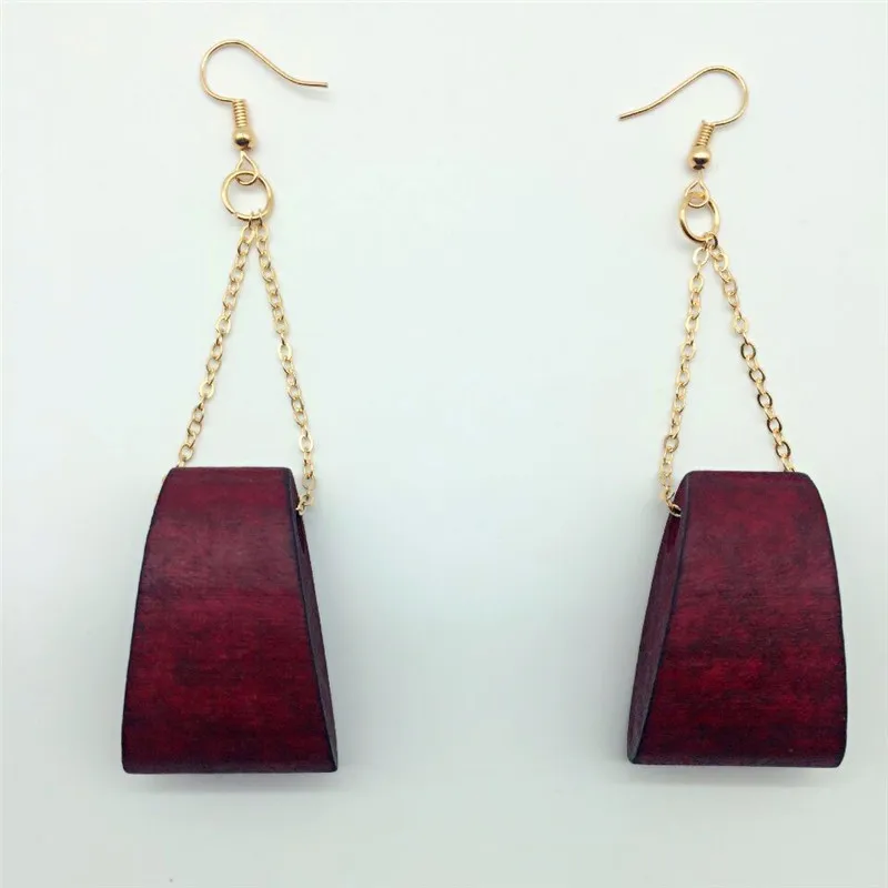 Парные деревянные серьги ручной работы хорошего качества новое поступление |