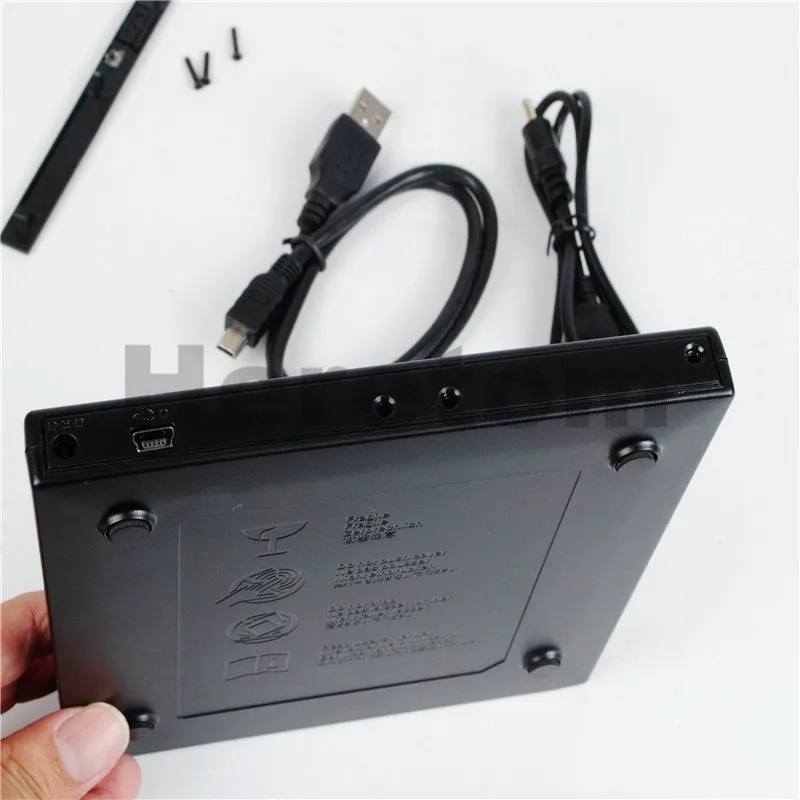 Heretom тонкий ABS USB 2,0 SATA для SATA 12,7 мм Внешний оптический привод чехол CD DVD-ROM корпус для ноутбука