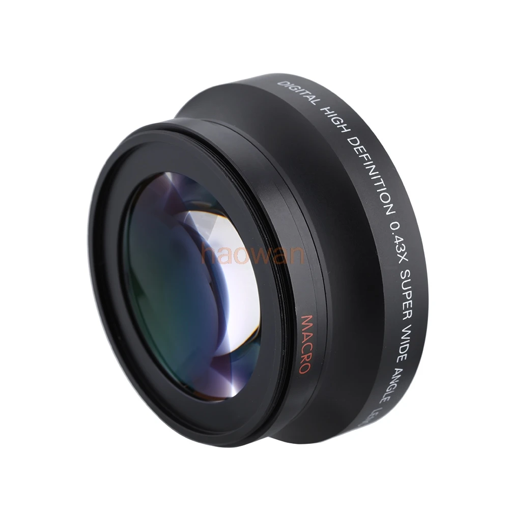 72 мм 0.43X широкоугольный конверсионный макрообъектив для canon nikon pentax Sony HDR FX1 HVR