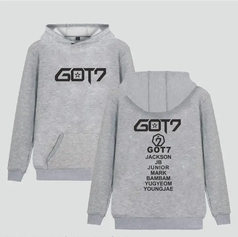 Худи Kpop Got7 для женщин модная флисовая толстовка в стиле Харадзюку пуловер с