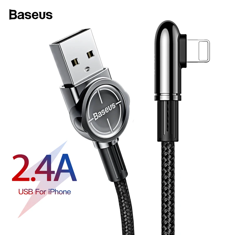 Baseus Bend Shoot Дизайн для мобильных игр USB кабель iPhone Xr X xs max Быстрая зарядка зарядное