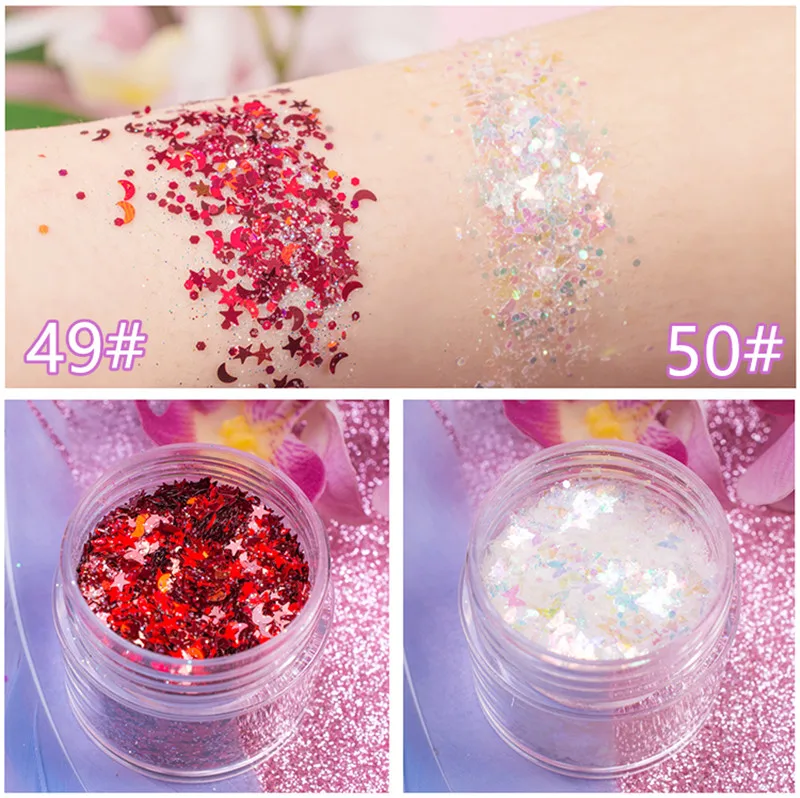 Ultrathin Sequins Nail Glitter Paillettes Irregular Rhinestone Eye Makeup Sequins Laser PET Sequin Nails Art Manicure Material