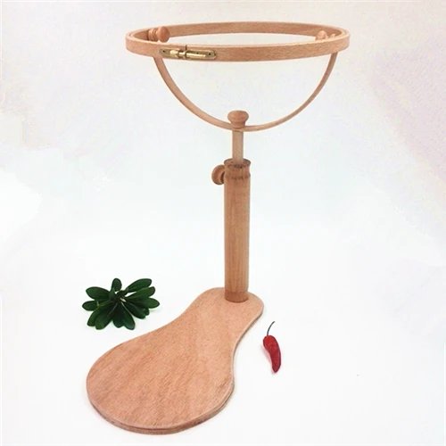 Dia24cm подставка для вышивания, деревянная стойка для вышивания крестиком, регулируемые настольные рамки, рамка для вышивания крестиком, вращающаяся на 360