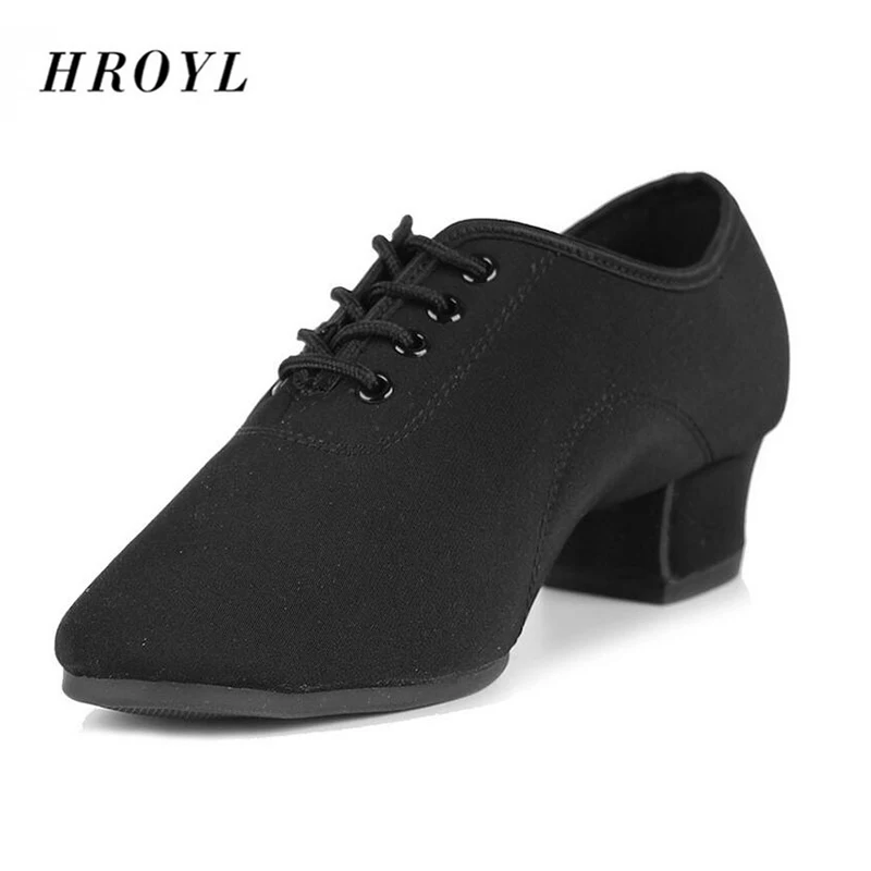 Rubber sole Black Стиль, мужская обувь для латинских танцев, бальные туфли для танго, мужские туфли для латинских танцев, обувь для мальчиков, танцевальные кроссовки, джазовая обувь, 18-27,5 см - Цвет: Rubber sole Black
