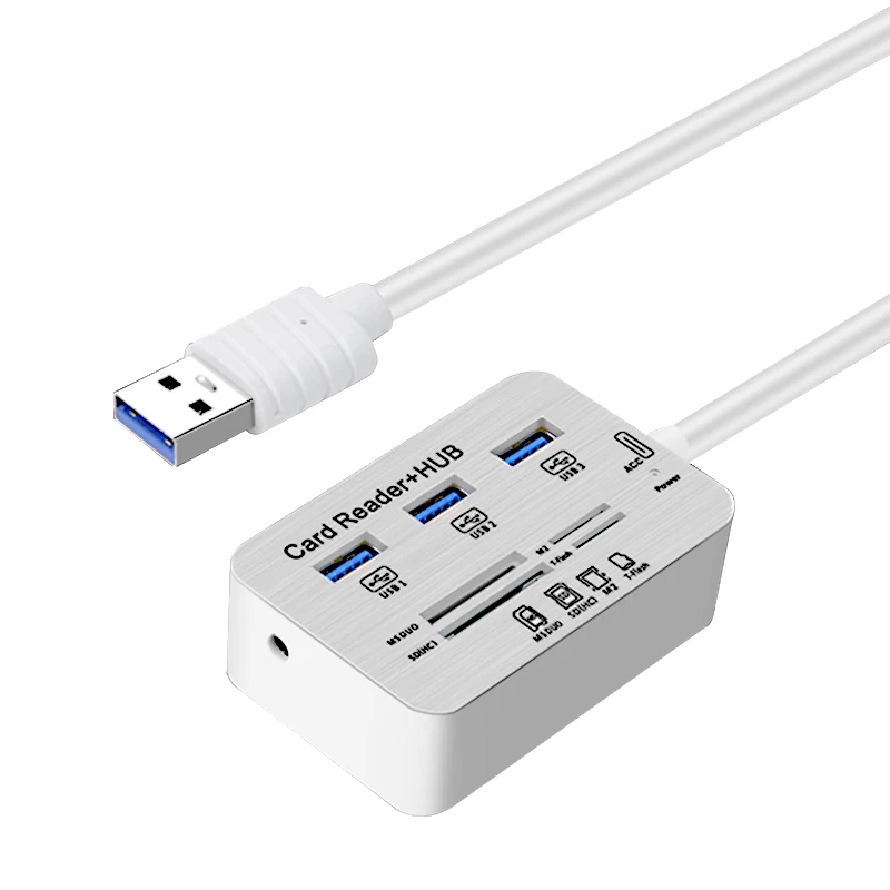 3 порта USB 0 кардридер комбо многопортовый usb адаптер с SD/MMC/M2/MS Pro Duo концентратор