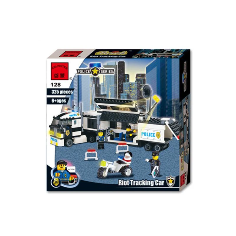 ENLIGHTEN 325 шт серия полиции строительные блоки для грузовиков наборы Playmobil