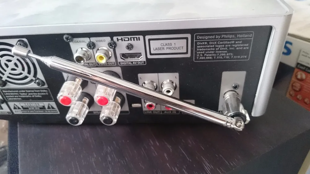Мужской F Тип коаксиальный телескопическая FM антенна для Denon YAMAHA onyo MARANTZ PHILIPS TEAC SONY