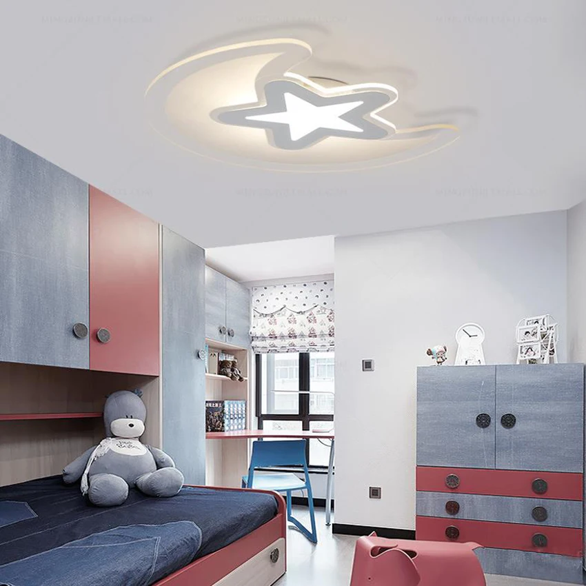 New arrival Super thin stars mooncreative led ceiling lights modern geometry shape lighting fixture lampara for bedroom | Лампы и