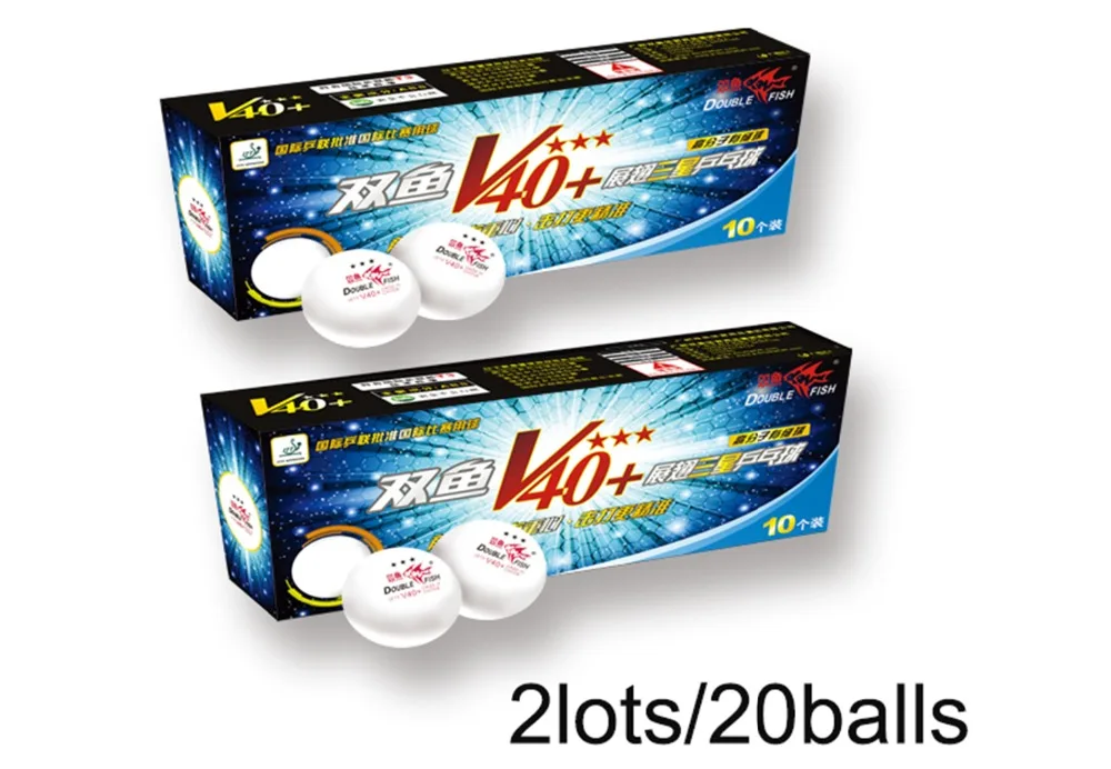 Двойной рыбы Volant V40+ 3 звезды настольный теннис мячи ABS пинг понг Samed мяч ITTF утвержден Международный турнир