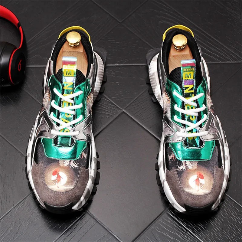 Мужская обувь с принтом; Zapatos De Hombre; модная обувь для молодых мужчин; удобная обувь; chaussure Homme; 6#20/10D50