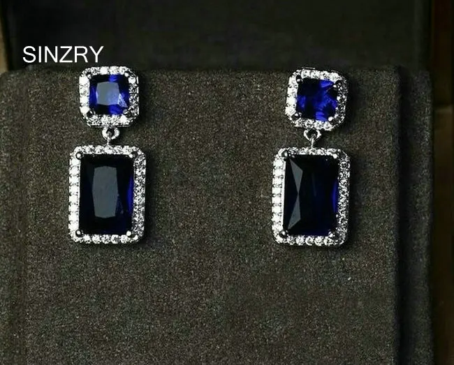 SINZRY, новинка, роскошные ювелирные изделия класса ААА, кубический циркон, геометрическая форма, классические Винтажные висячие серьги, 4 цвета на выбор