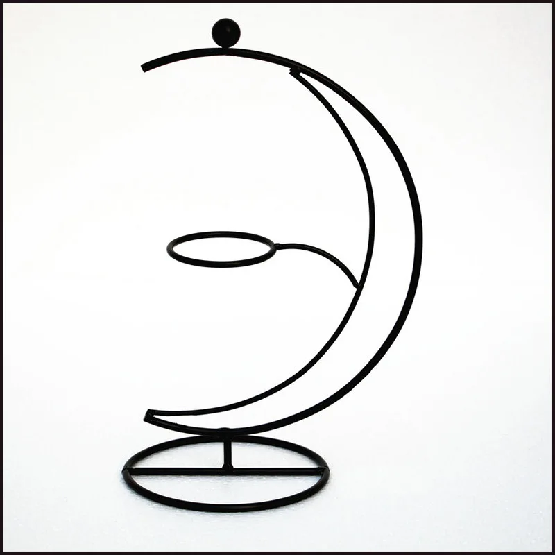 10 шт. черная луна форма маленькая настольная железная ваза крюк для украшения