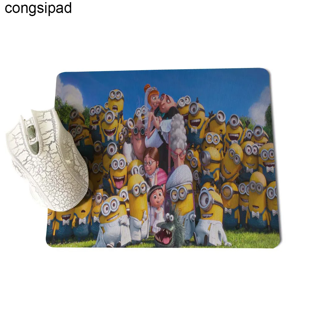 Congsipad Уникальный Дизайн Гадкий я 2 Миньоны райские лучшие игры на заказ коврики для мыши резиновый коврик не оверлок коврик для мыши маленький размер