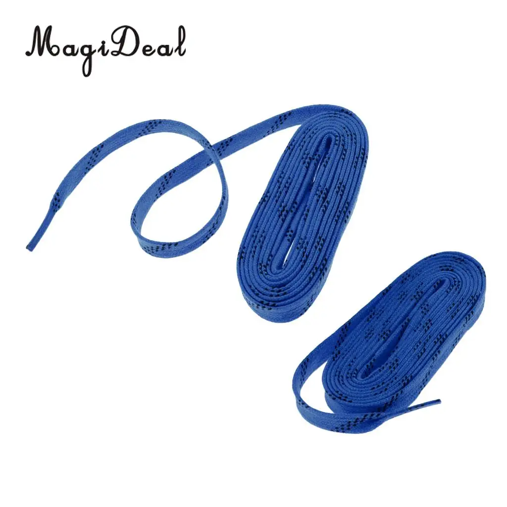 MagiDeal 9" 108" 12" нейлон взрослых Для мужчин Для женщин детская Хоккей обувь для роликов плоские шнурки для занятий спортом для Роллер Дерби коньки/сапоги - Цвет: 120 inch Blue
