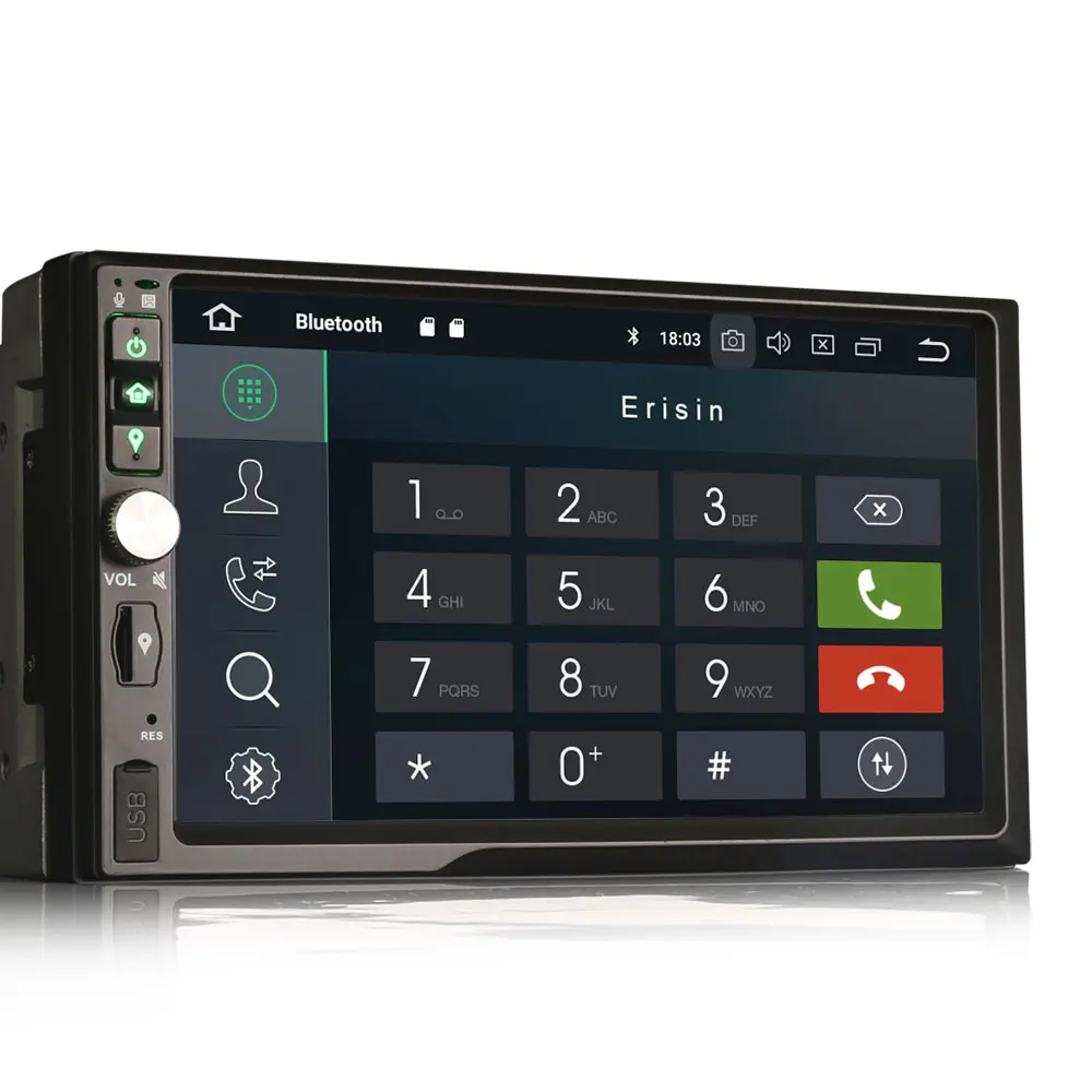 Erisin ES7841U 7 &quotAndroid 8 0 Восьмиядерный 4G RAM автомобильный DVD GPS радио DVR DAB +