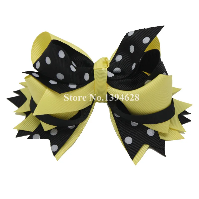 Заколка для волос в горошек с бантом 5 дюймов|bow frog|bow stonesboutique halloween |