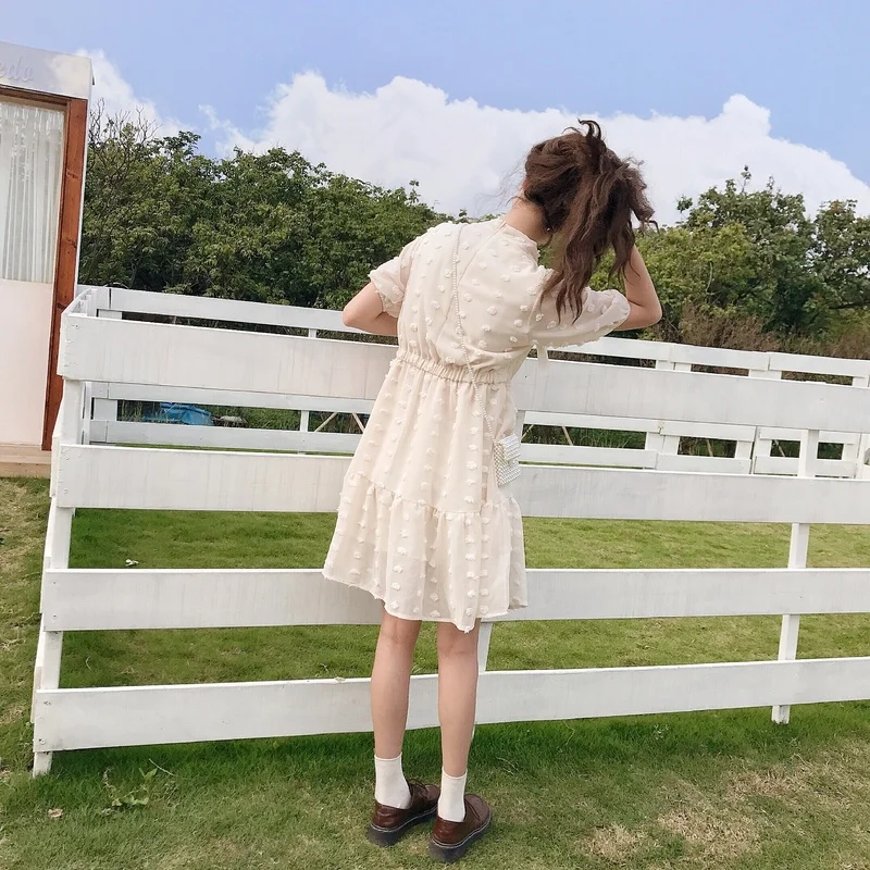 Пляжное платье трапециевидной формы для женщин 2019 лето новый японский корейский