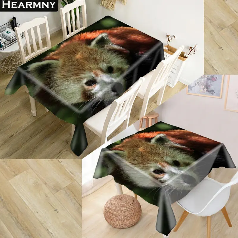 HEARMNY красная панда симпатичная скатерть 3D Ткань Оксфорд